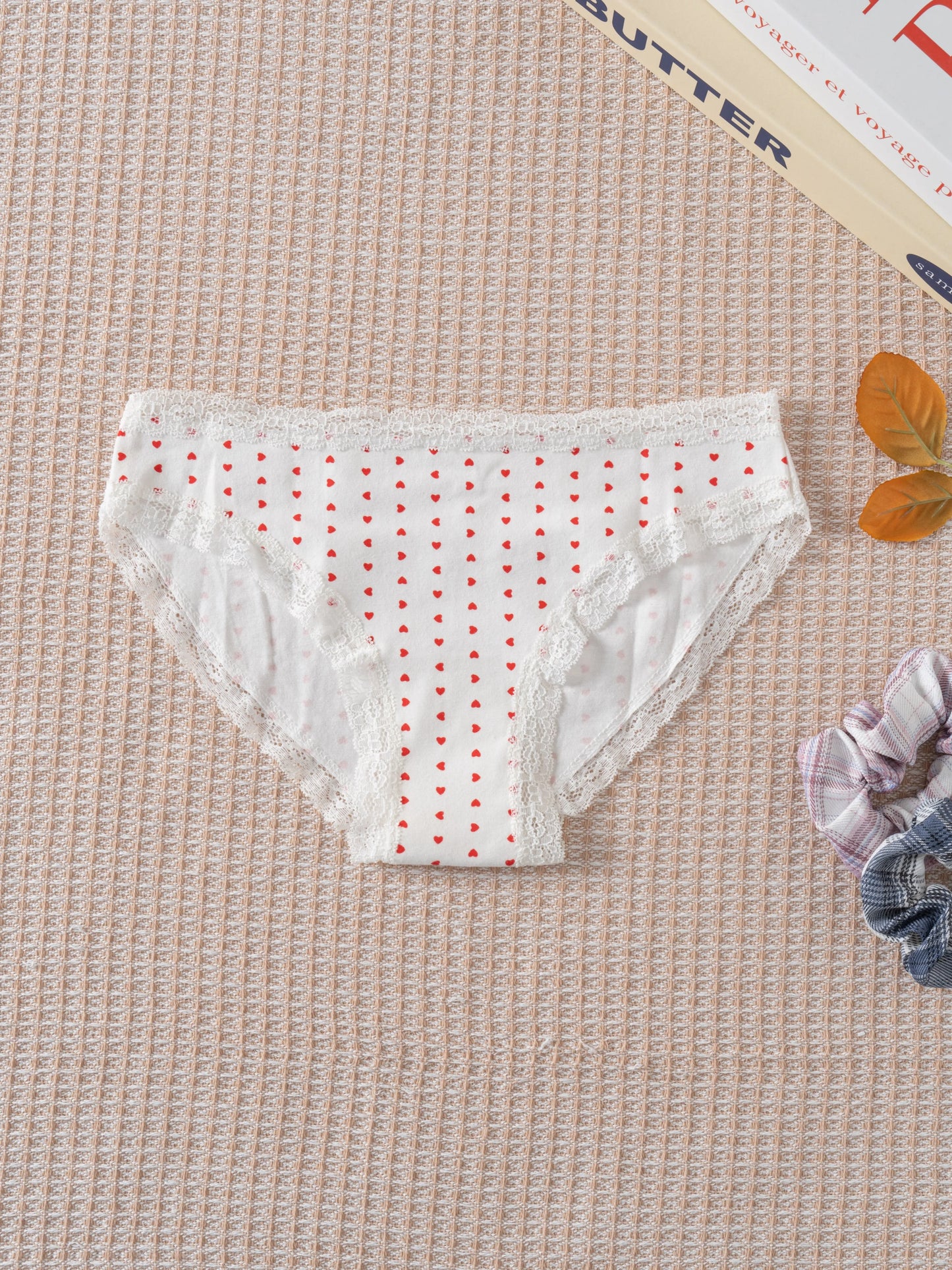 Fashion Floral Print Lace Bow Panitties Women Chic Girls Low Waist Patchwork Cotton Soft Underpants Vintage Sweet Cute Panties