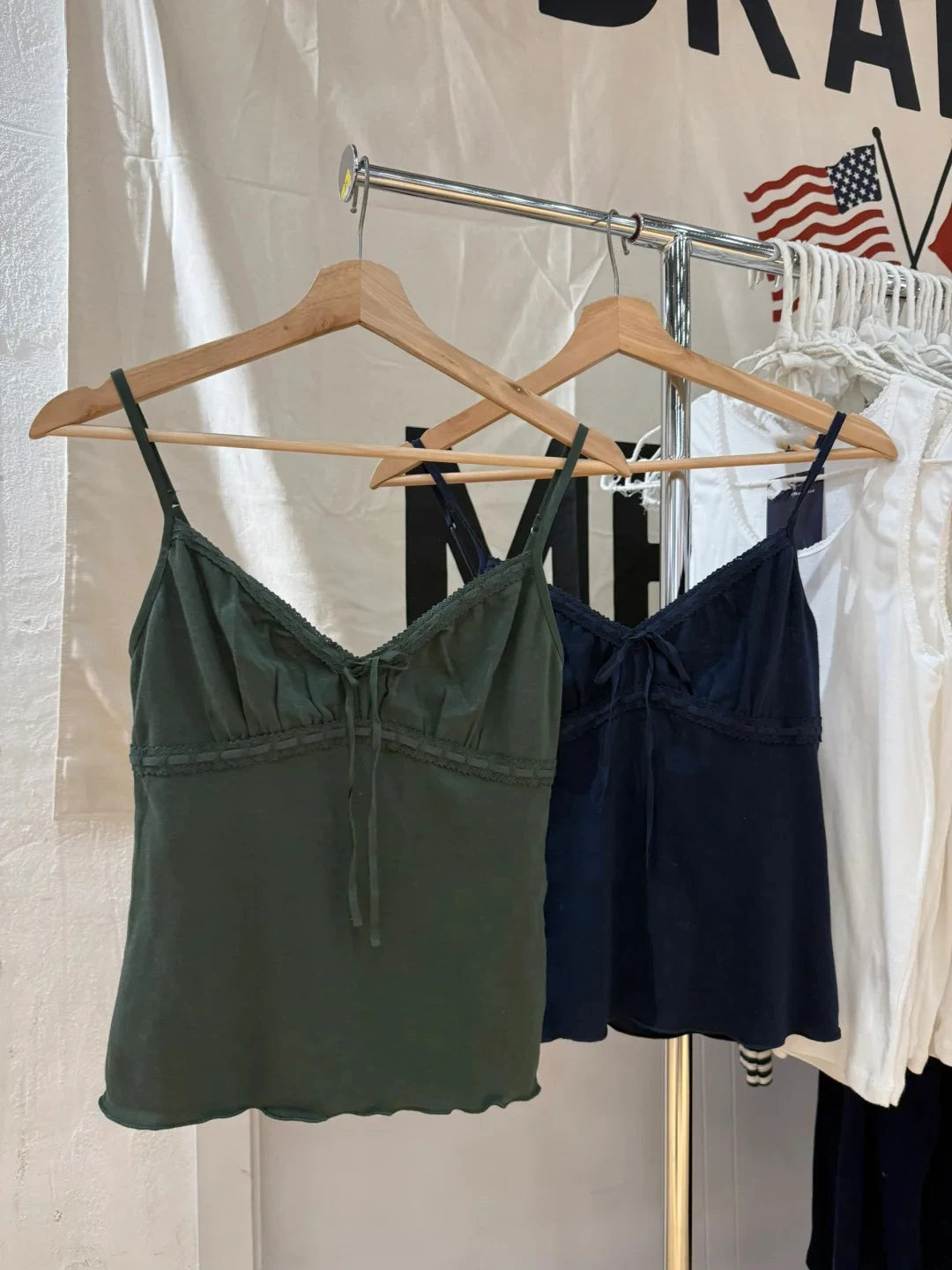 Vintage Solid Folds V-neck Tank Tops Women Summer Casual Slim Lace-up Sleeveless Vests Cute Preppy Style Simple Camisole Y2K
