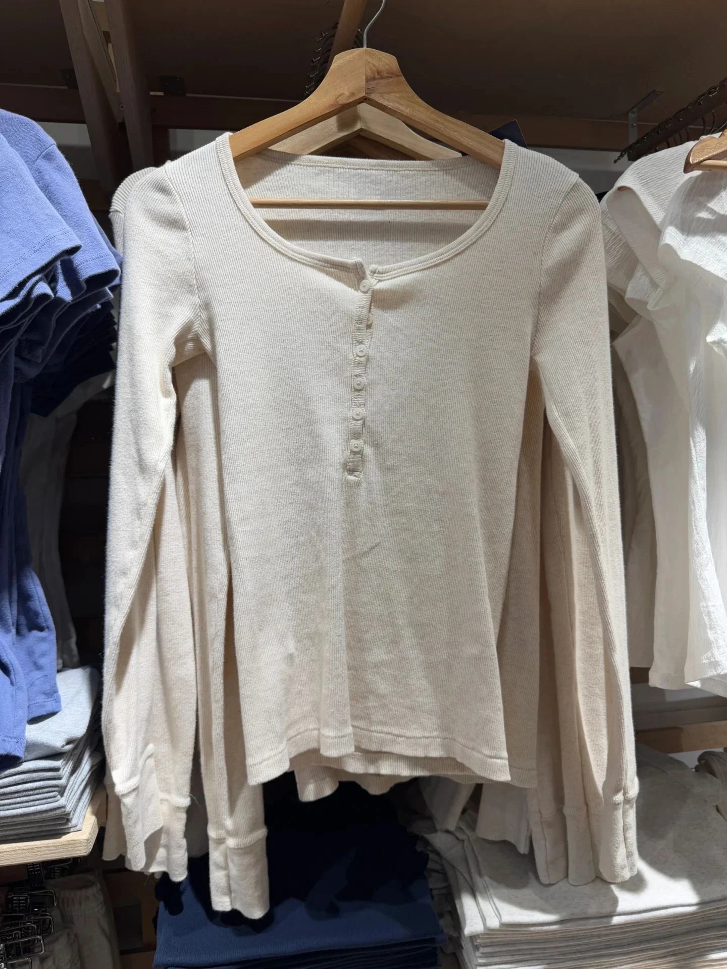 Multiple Colors Basic Long Sleeve Tshirt Autumn O-neck Six Buttons Ribbed Woman's T-shirt Casual Simple Cotton Slim Tee Tops y2k