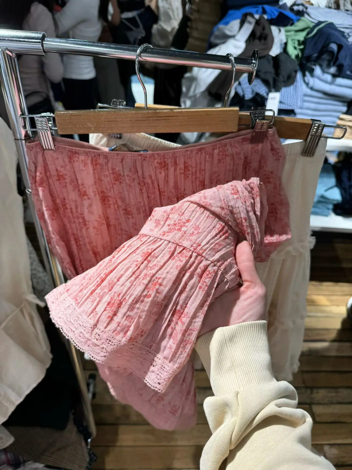 Red Floral High Waist A-line Skirt Women Summer Elegant Streetwear Casual Preppy Style  Mini Skirts Sweet Cute Vintage Falas Y2K