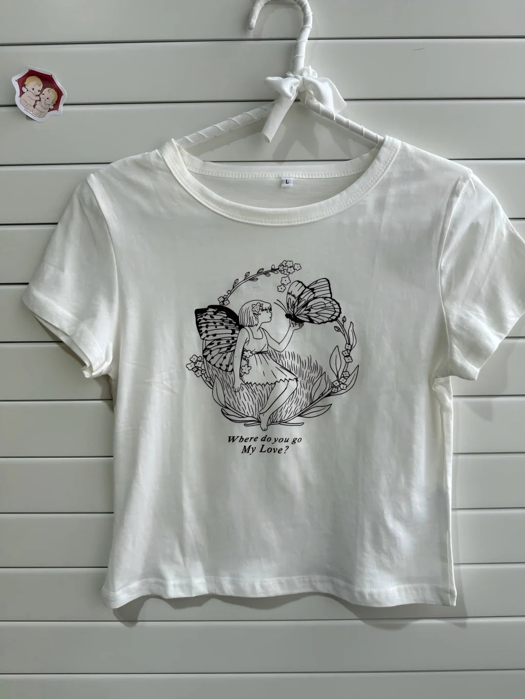 Vintage Letter Graphic Crop Top Women Summer Casual Round Neck Short Sleeve Short T-shirt Female Retro Classic Cotton Tops Chic