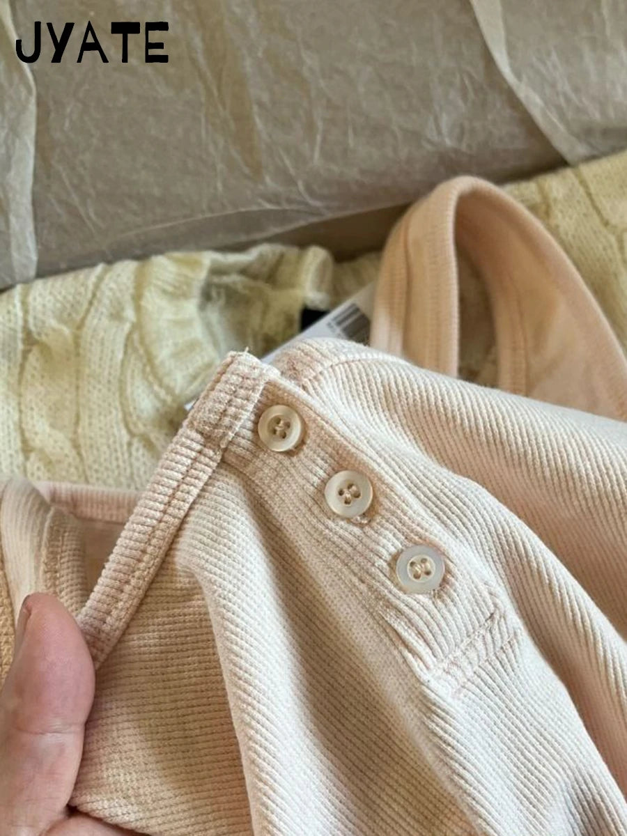 Sweet Pink Ribbed Cotton Tank Tops Women Summer New Casual Simple U Collar Slim Cropped Vests Vintage Chic Basic Camisole Y2K