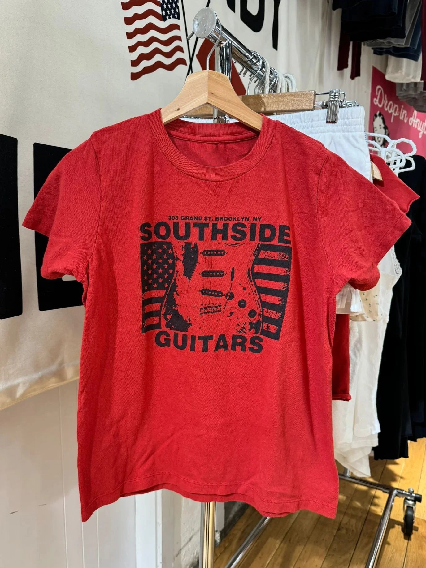Sweet Guitar Letter Print Red T-Shirt Women Summer New O-neck Cotton Short Sleeve Tee Shirts Vintage Streetwear Tshirt Y2K Tops
