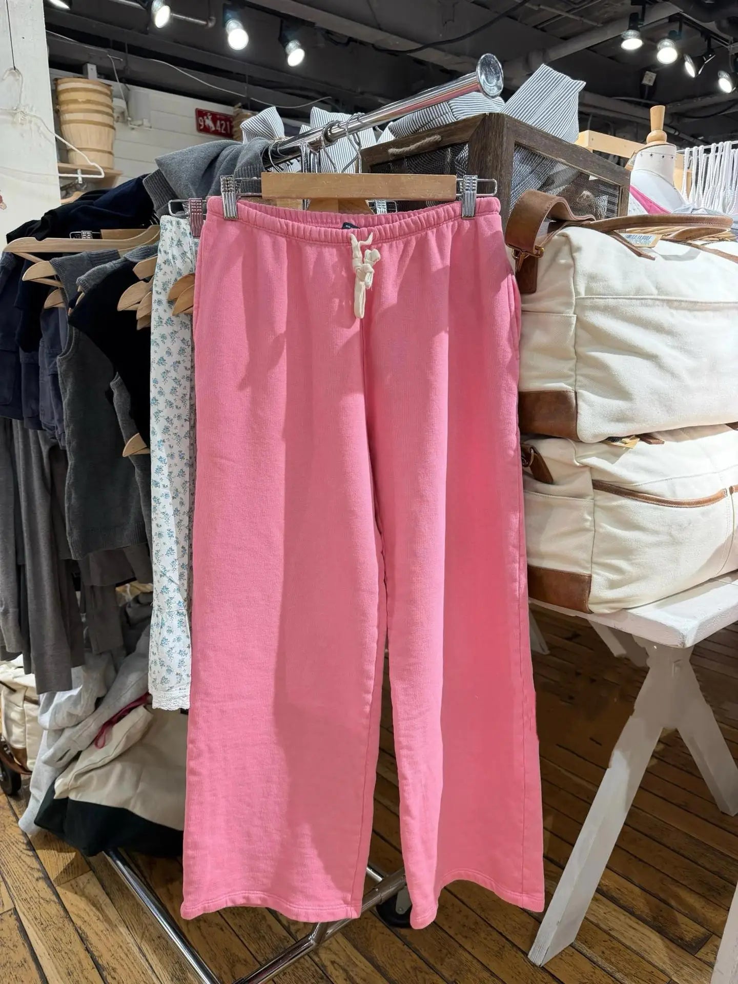 Drawstring Straight Sweatpants Women Autumn High Waist Cotton Wide Leg Pants Vintage Streetwear Casual Sports Trousers New