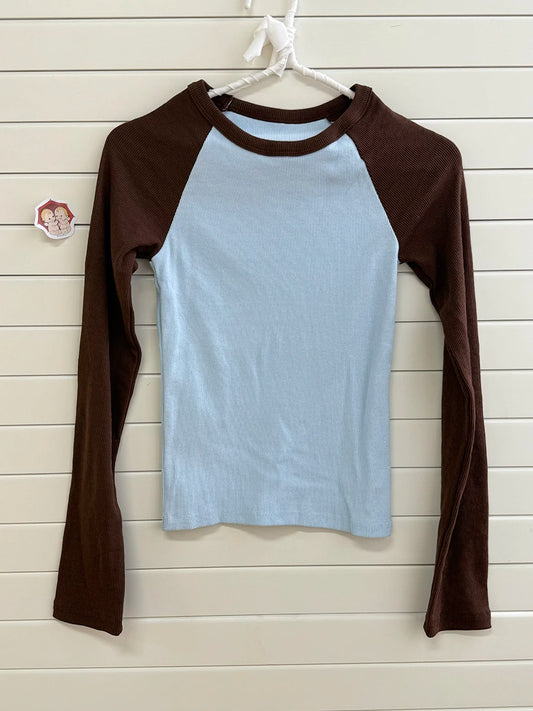 Retro Patchwork Ribbed T-shirt Women Autumn Casual Cotton Round Neck Long Sleeve Tee Shirt Vintage Preppy Style Y2K T Shirt Tops