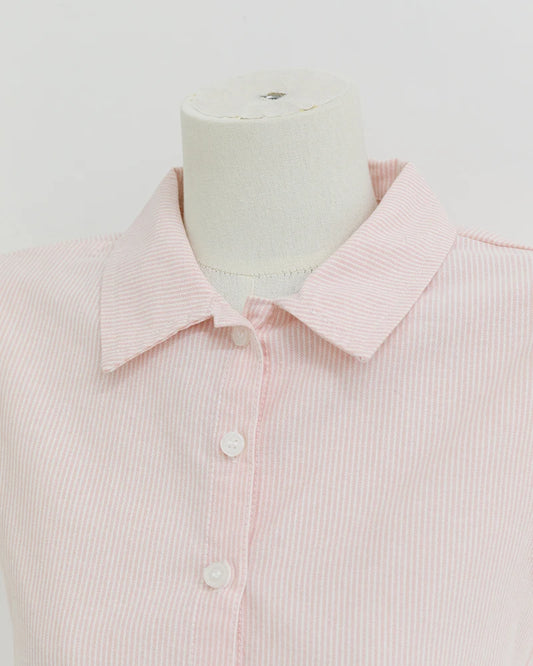 Pink Buttons Blouse T-shirt Short Sets Women Slim Short Sleeve Tees+Straight Sweatshorts Sweet Cute Home Pajama 2 Piece Outfits