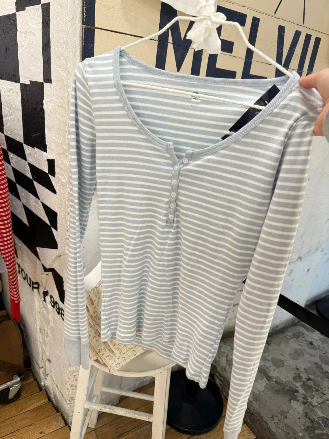 Buttons Striped Long Sleeve Tees Women O-Neck Cotton Slim Patchwork T-shirt Cute Preppy Style Sweet Simple Tshirt Y2K Top New