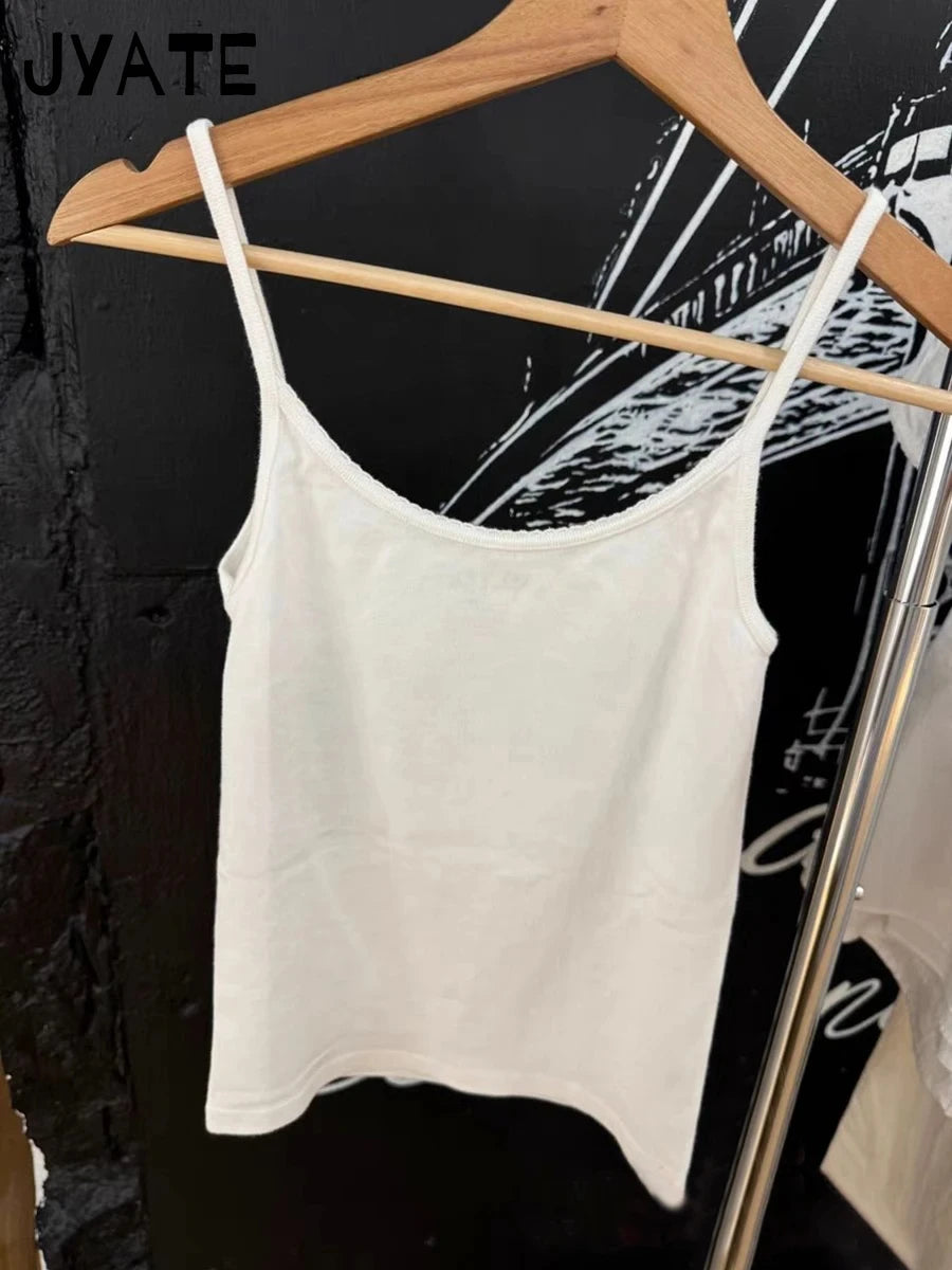 Sweet Rose Print Cotton Soft Tank Tops Women Summer New Casual Streetwear Sleeveless Slim Vests Vintage Chic Cute Camisole Y2K