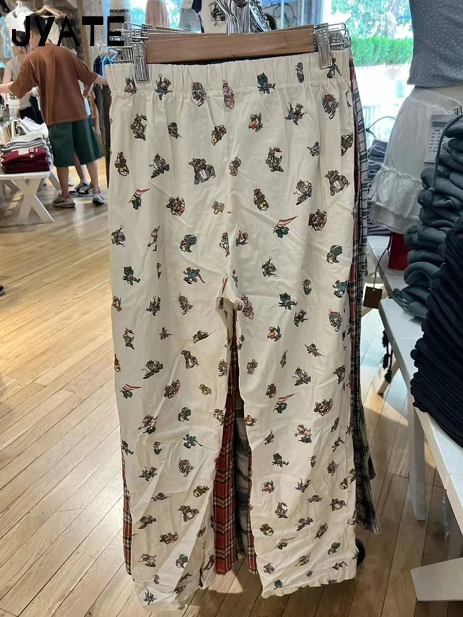 Cute Dinosaur Print Tank Tops Women Summer New Cotton Casual Slim Raw Hem Sleeveless Cropped Vests Vintage Chic Sweet Camis Y2K