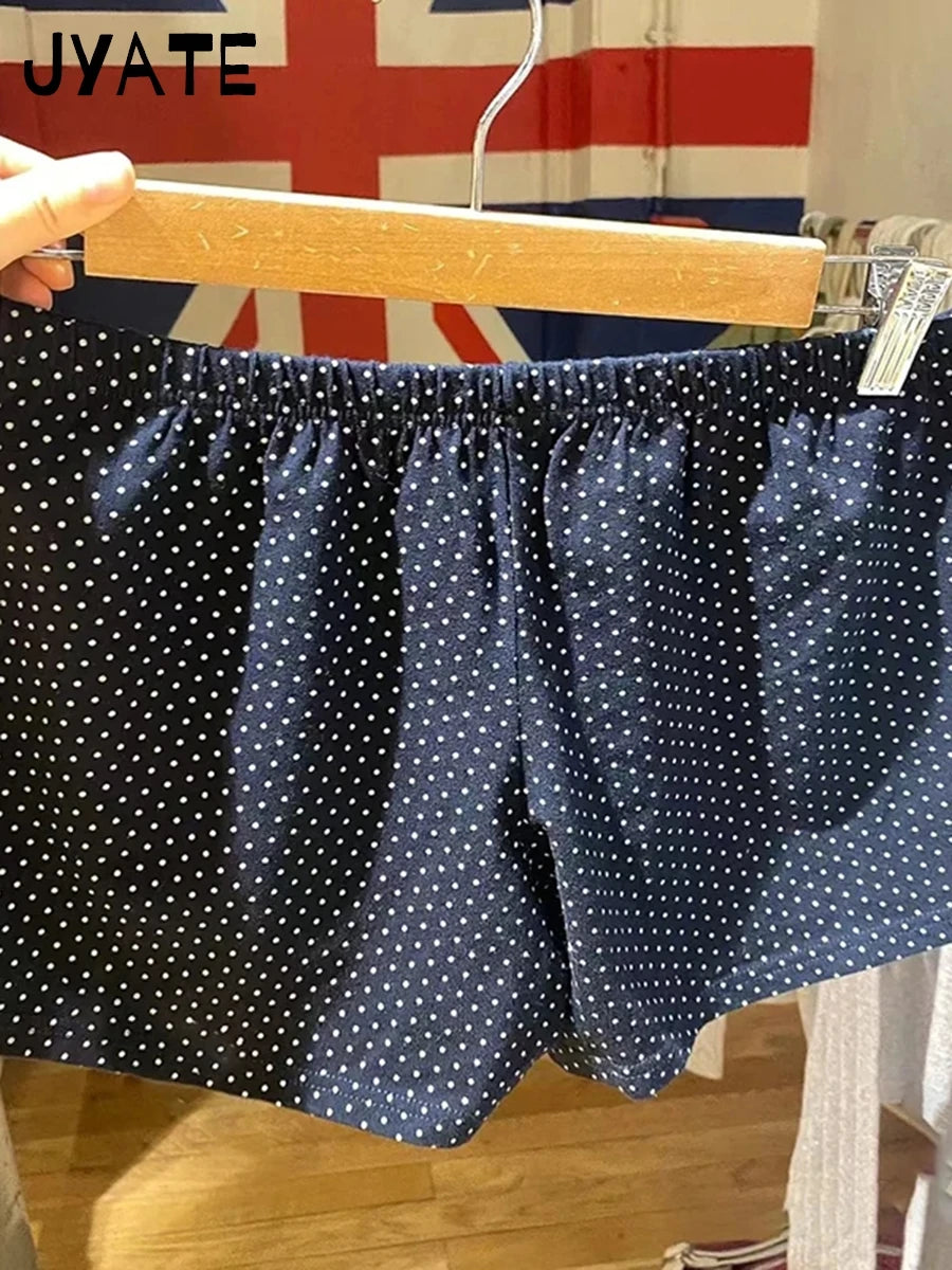 Harajuku Cute Dots Cotton Home Underwear Women 2024 New Streetwear Casual Elastic Waist Shorts Vintage Chic Sweet Short Pant Y2K