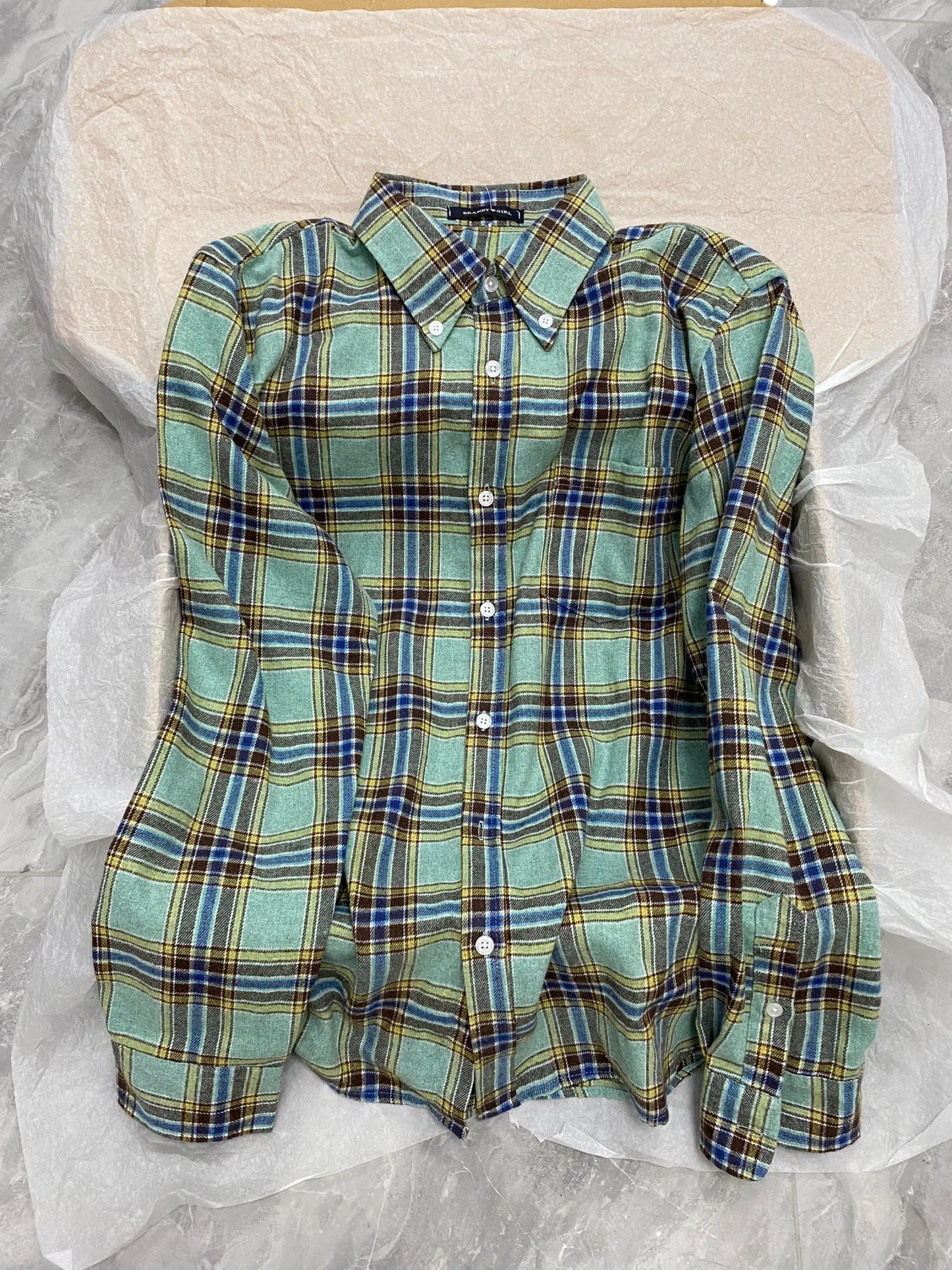 Retro Red Plaid Button Loose T-shirts Women Cotton Turn Down Collar Casual Simple Tees Coat Vintage Chic Streetwear Blouse Y2K