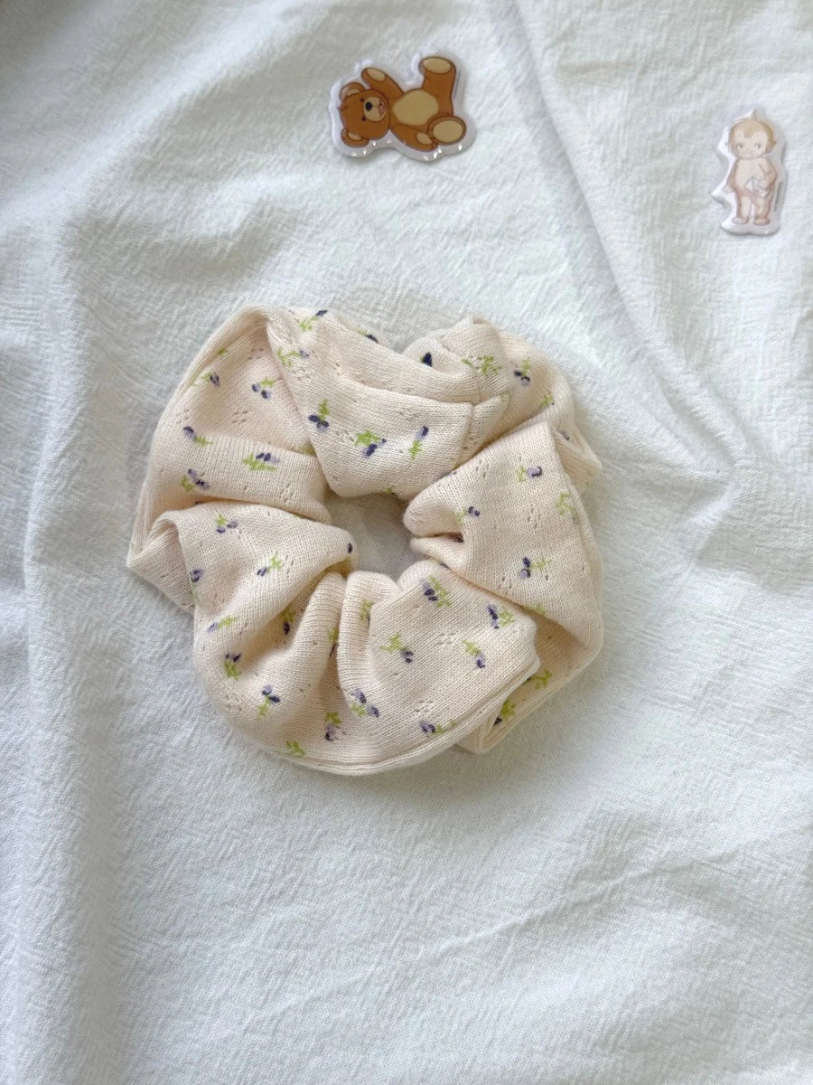 1 PCS Floral Print Elastic Hair Bands Women Multicolor Large Only One Scrunchie Sweet Cute Preppy Style Hair Accessories Y2K New