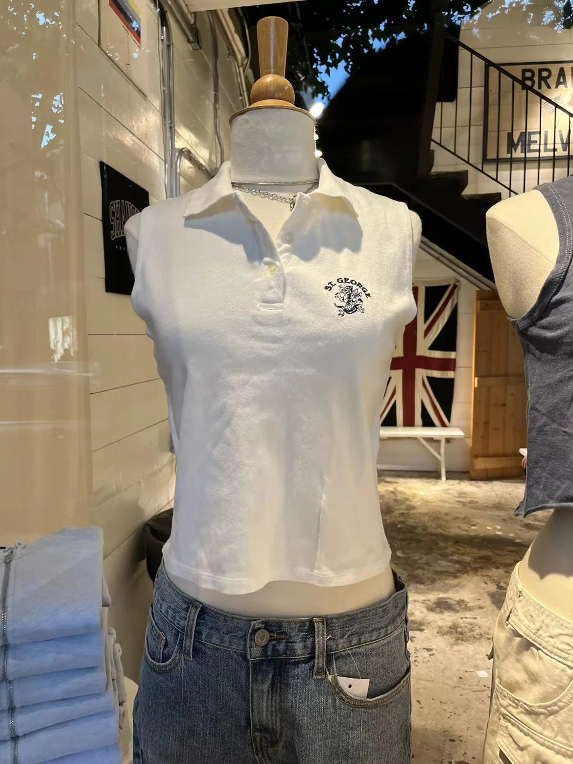 Vintage Turn Down Collar Buttons Tank Tops Women New Cotton Soft Patchwork Sleeveless Vests Chic Sweet Preppy Style Camisole Y2K