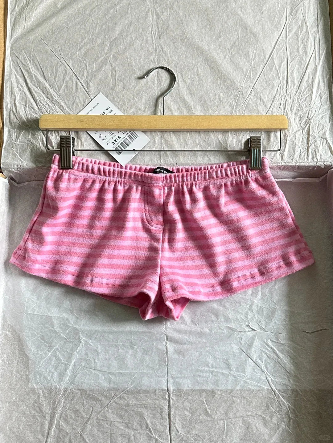 Sweet Pink Striped Vest Shorts Set Women Cotton Slim Crop Top+Elastic Waist Short Pant Casual Cute Home Pajama 2 Piece Sets Y2K