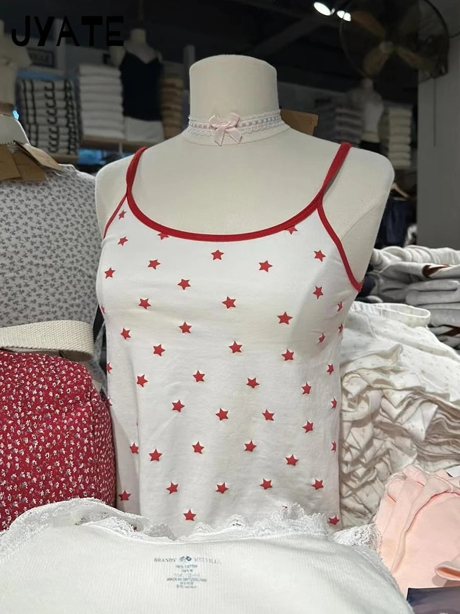 Cherry Print Eyelet Straight Home Underwear Women New Cotton Soft Elastic Waist Pajama Short Pants Sweet Cute Preppy Shorts Y2K