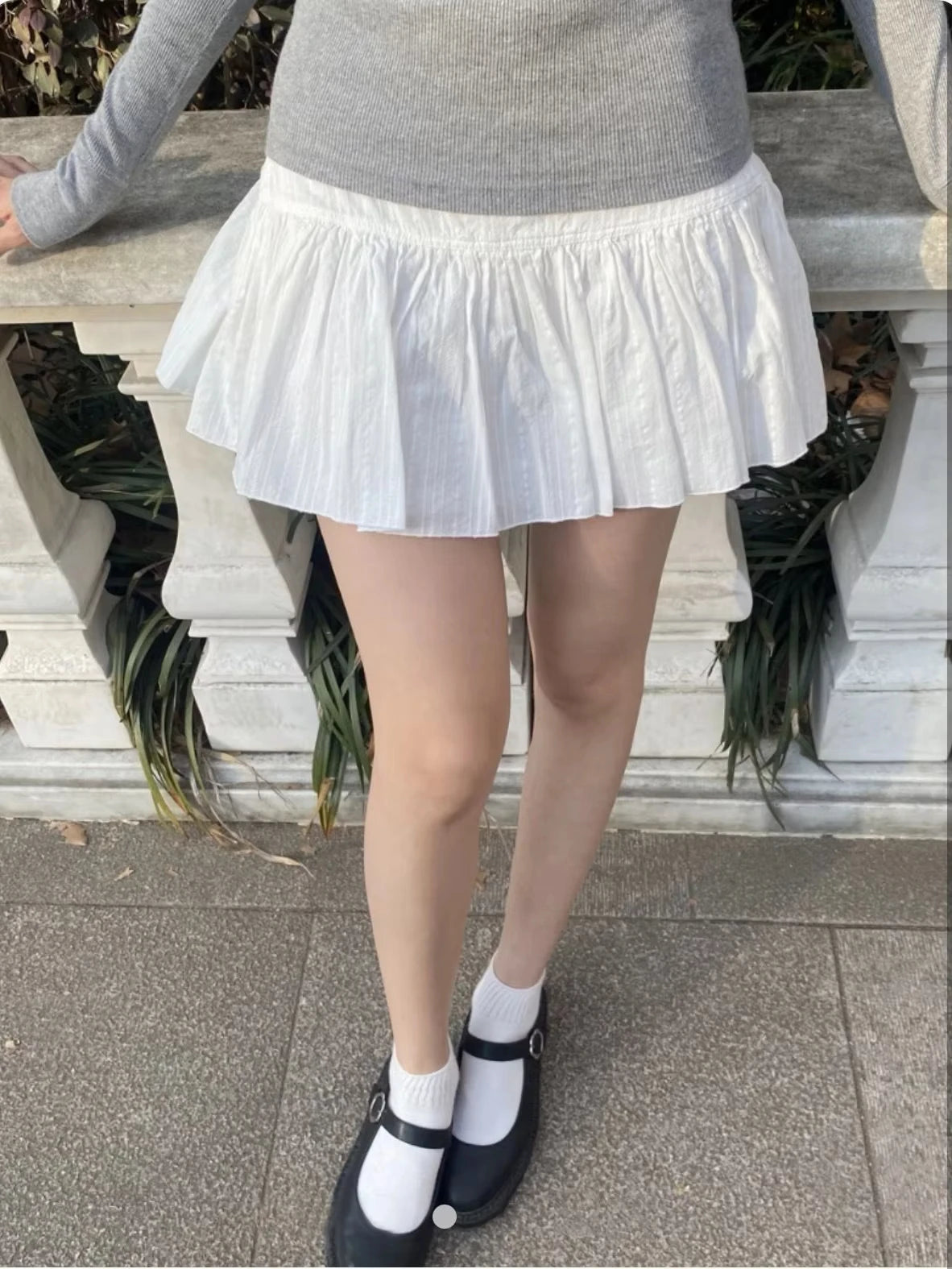 Lace-up A-line Shirks Women Summer Simple Cotton Low Waist Elastic Eyelet Pleated Mini Skirts Sweet Cute Streetwear Falda Y2K