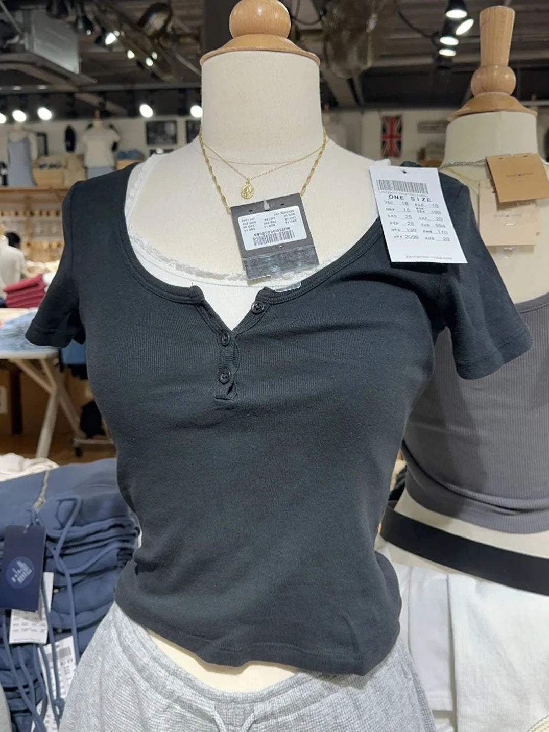 Blue Three Buttons Slim Crop Top Women Casual O-neck Cotton Short Sleeve T Shirt Grils Vintage Sweet Preppy Style Basic T-shirts