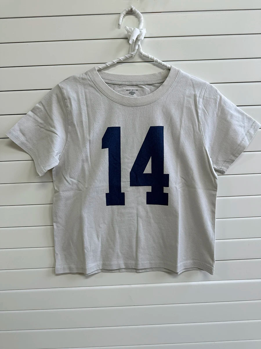 Vintage Letter Graphic Crop Top Women Summer Casual Round Neck Short Sleeve Short T-shirt Female Retro Classic Cotton Tops Chic