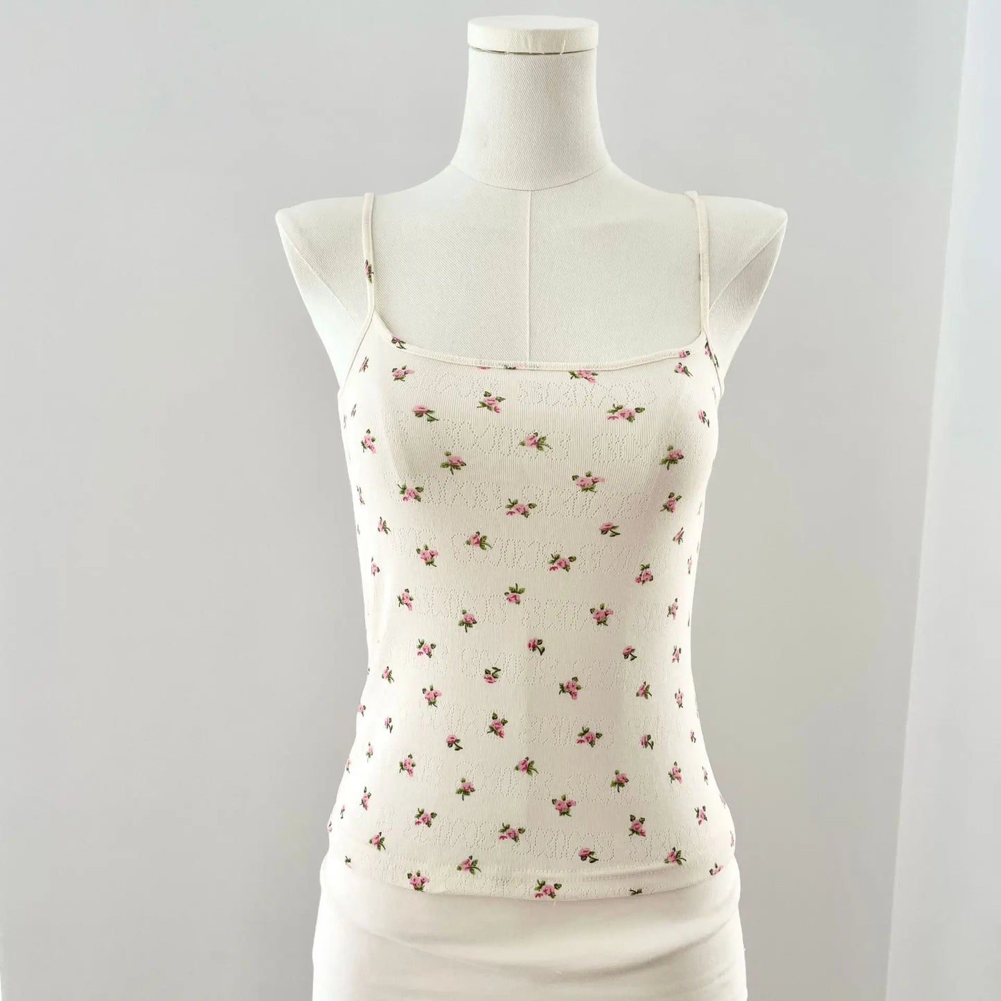 Floral Print Slim Cotton Camisole Women Summer Simple Streetwear Sleeveless Vests Female Cute Sweet Preppy Style Tank Tops Y2K
