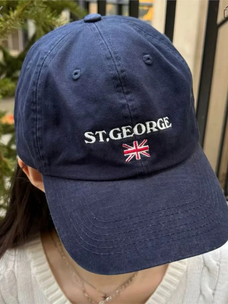 Letter Embroidery Red Baseball Cap Women Casual Preppy Style Sunscreen Hat Femme Vintage Streetwear Sweet Snapback Hats Y2K New
