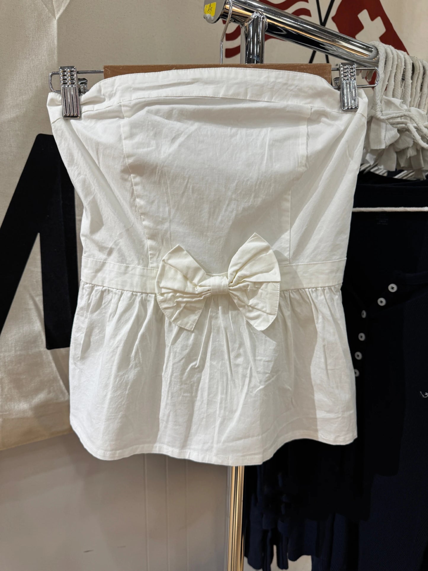 Sexy Blue Striped Bow Tube Top Women New Cute Strapless Cotton Sleeveless Vest Summer Preppy Style Sweet Casual Crop Tank Tops