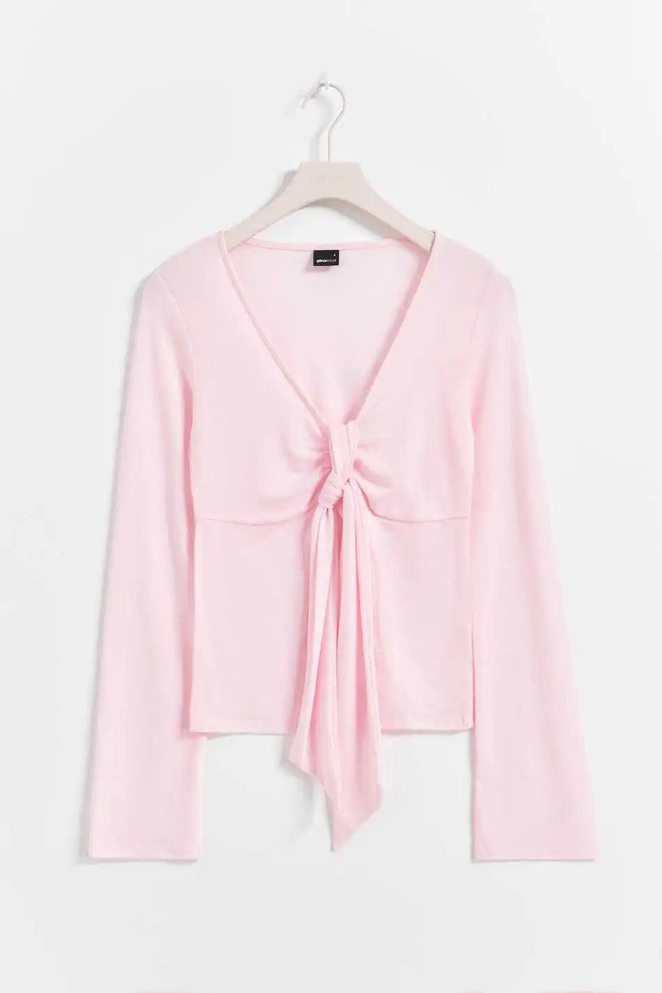 Tie-Strap Design Bowknot Long Sleeve T-Shirt Women's Spring Sexy Slim Fit Thin Smock Tees Casual Sweet Chic Tshirt Babydoll Top