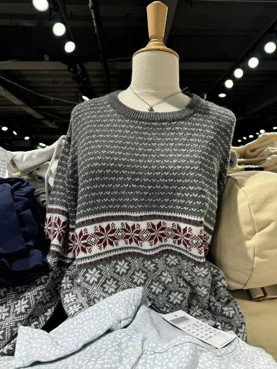 Sweet Beige Twist Flower Knit Sweater Woman Autumn Round Neck Long Sleeve Jumper Casual All-match Pullover Preppy Style Sweaters