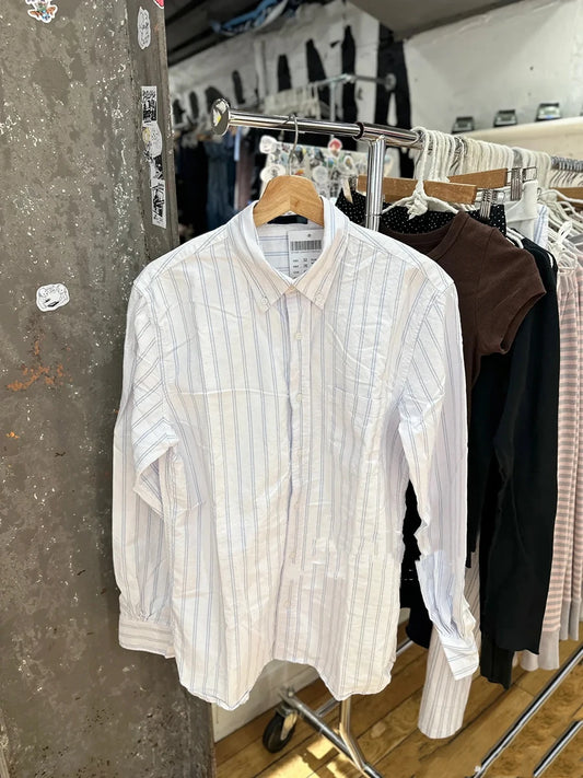 Striped Buttons Long Sleeve Tees Blouse Women Summer Y2K Casual Turn down Collar T-shirts Girls Sweet Preppy Style Tshirt Tops