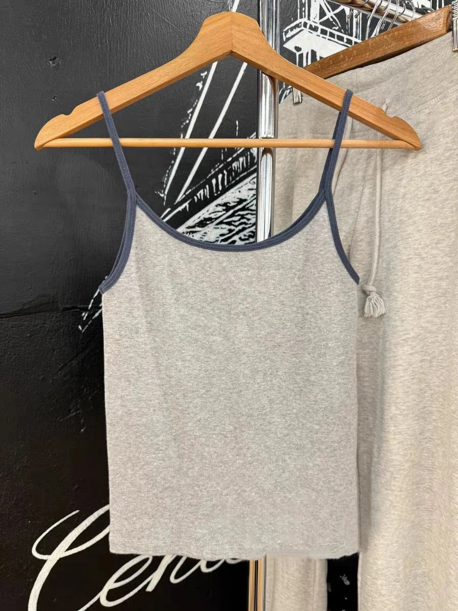 Streetwear 32 Print Gray Slim Crop Top Women New Summer Sleeveless Cotton Cropped Camis American Vintage Tank Tops Y2k Clothes