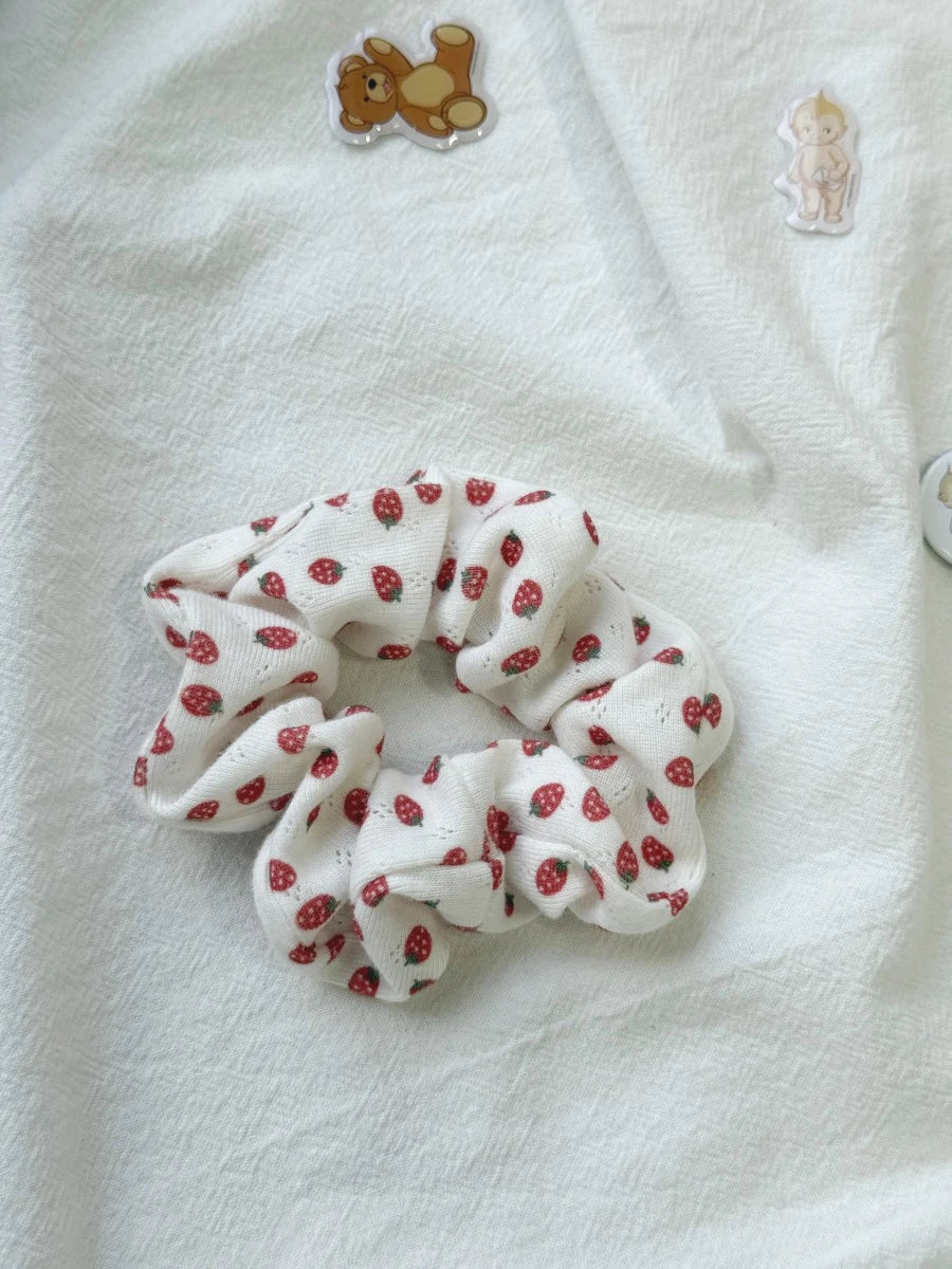 1 PCS Floral Print Elastic Hair Bands Women Multicolor Large Only One Scrunchie Sweet Cute Preppy Style Hair Accessories Y2K New
