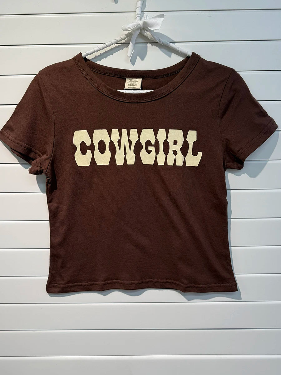 Letter Print Crop Tops Women Summer Casual Streetwear Simple Cotton O-neck Slim Short Sleeve Tees Vintage American Chic T-shirts
