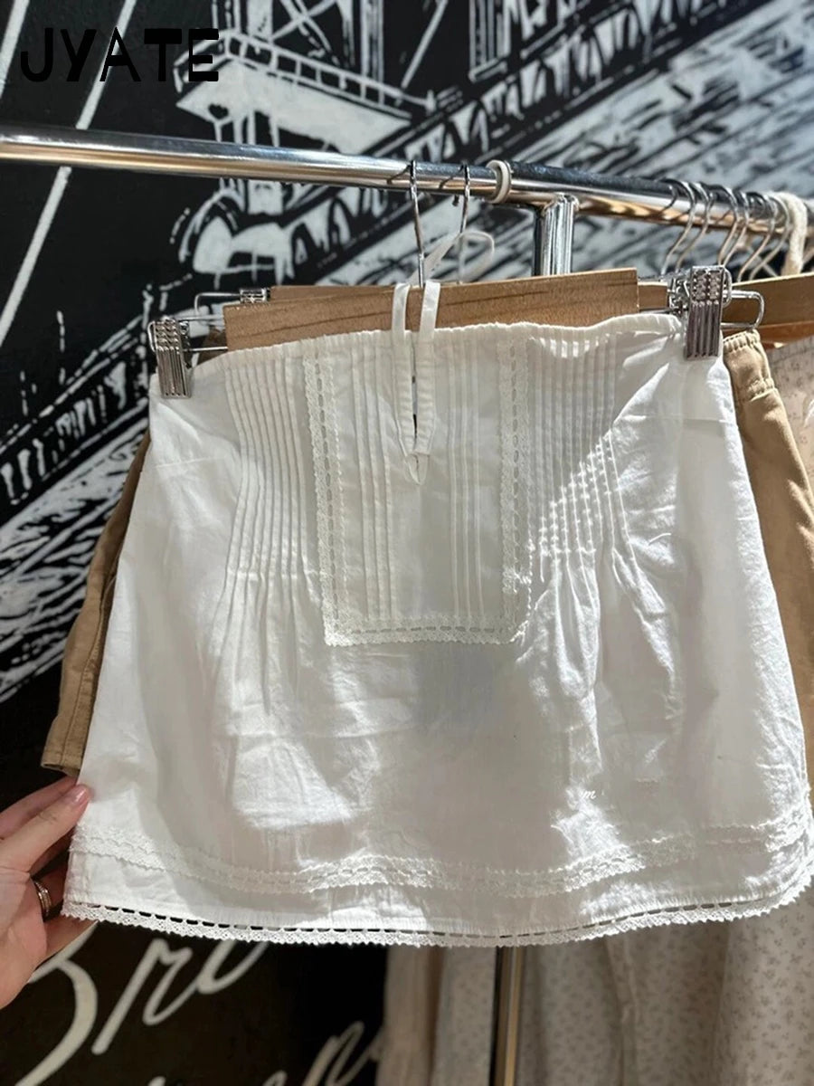 Cute White Square Neck Halter Strap Camisole Women Summer New Cotton Lace Trim Sleeveless Vests Sweet Vintage Chic Tank Tops Y2K