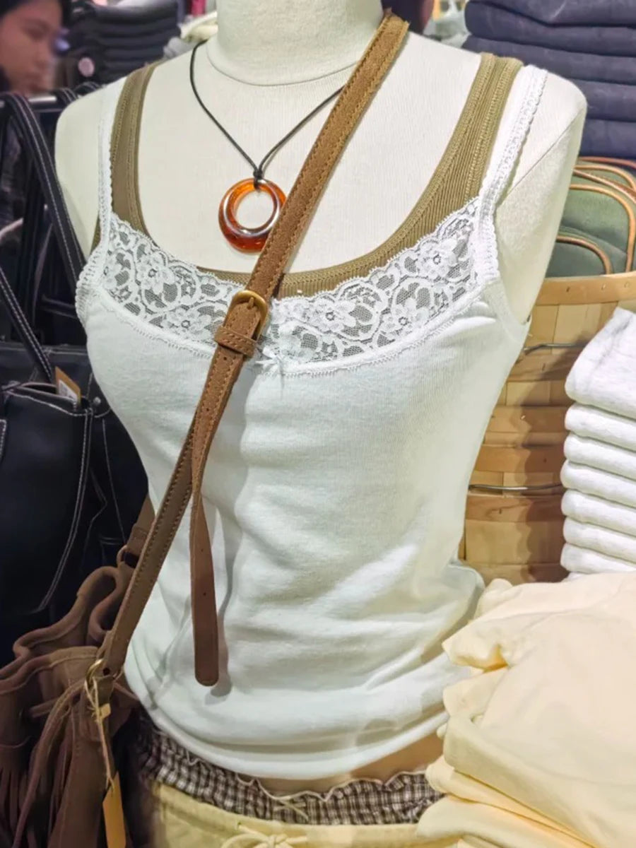 Cute Pink Slim Crop Top Women Summer Simple Cotton Basic Tank Tops Casual Preppy Style Sweet All-match Cropped Camisole