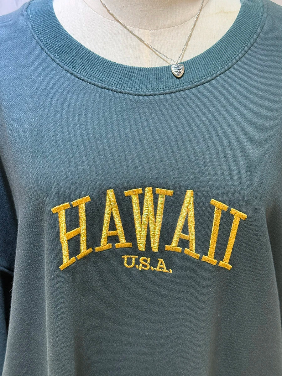 Letter Embroidery Sweatshirts Women Casual Streetwear O-neck Loose Pocket Pullover Tops Vintage American Preppy Style Sweatshirt