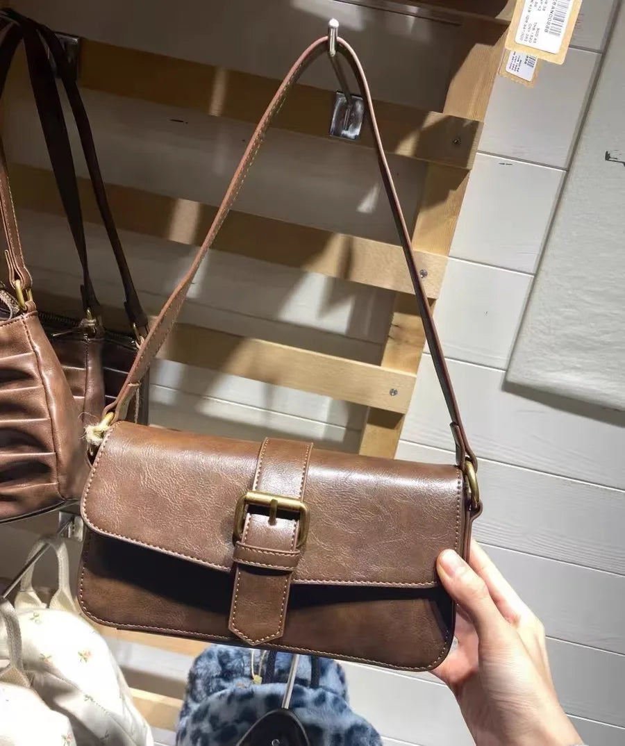 Sweet Purple Plaid Shoulder Bag Preppy Style High Zipper High Quality Ladies Bags New Vintage Streetwear Preppy Style Handbags