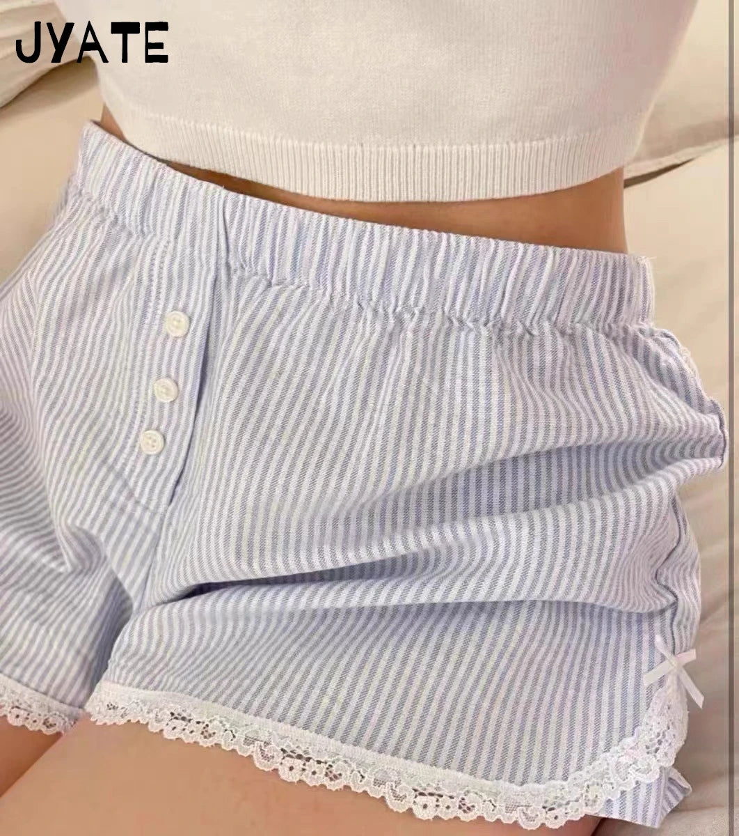 New Red Plaid Slim Tank Top Woman Lace Trim Buttons V-neck Back Lace-up Cotton Camis Summer Vintage Streetwear Sweet Crop Tops