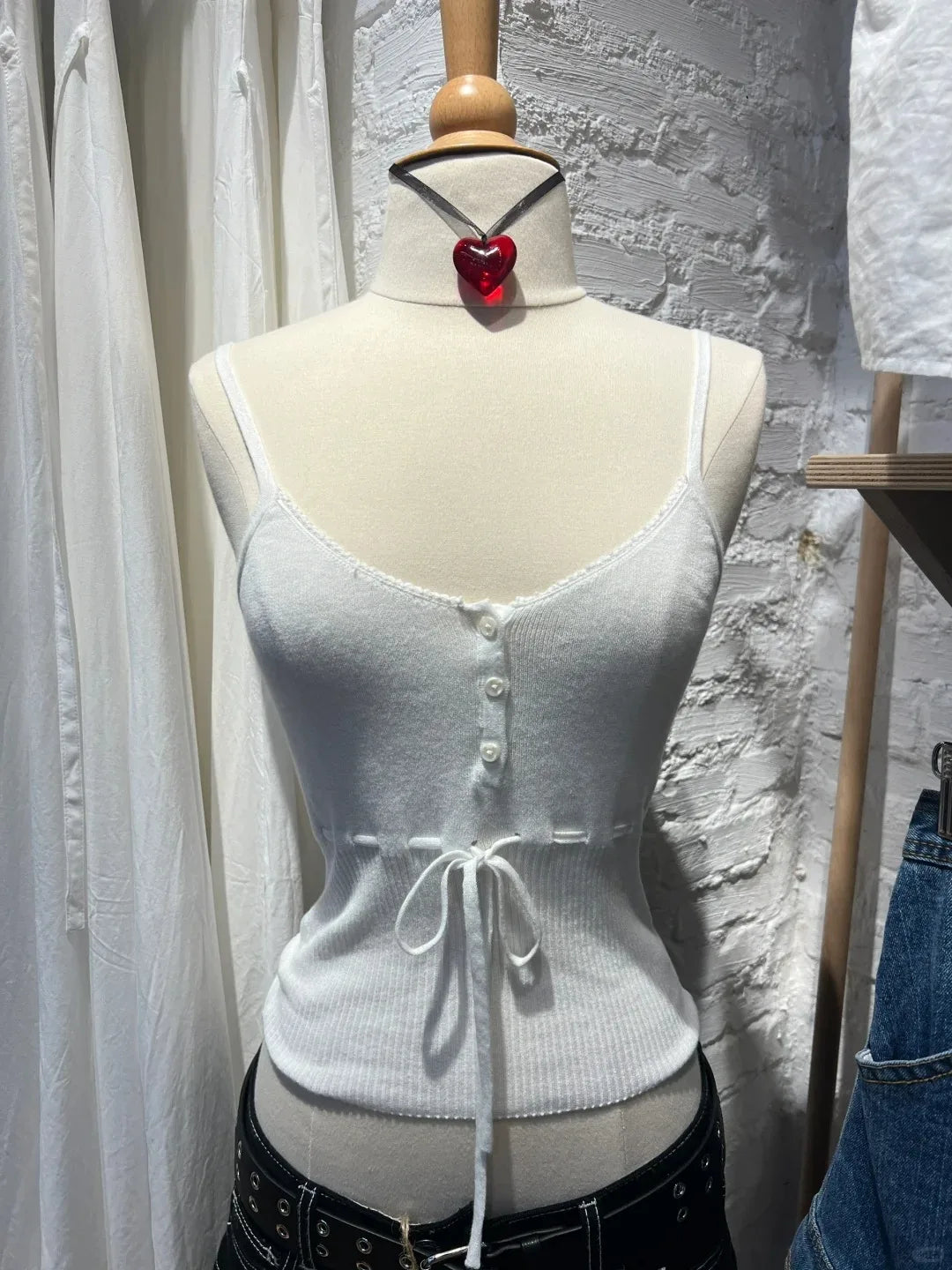 Heart Hollow Out Knitted Camisole Women Summer New Slim Casual Cotton Soft Sleeveless Vest Sweet Simple Basic Cute Tank Tops Y2K