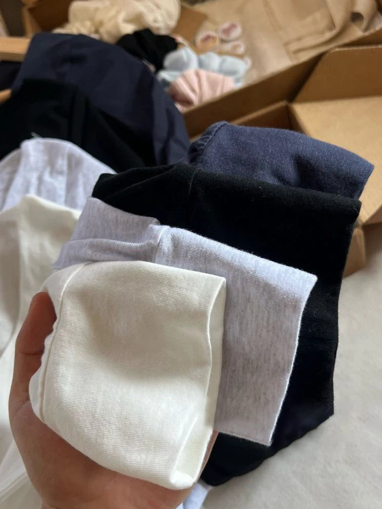 Simple Basic Raw Trim Thin Slim Long Sleeve T-Shirts Women Autumn Sexy Scoop Neck Cotton T Shirt Female Vintage Casual Tees Y2K
