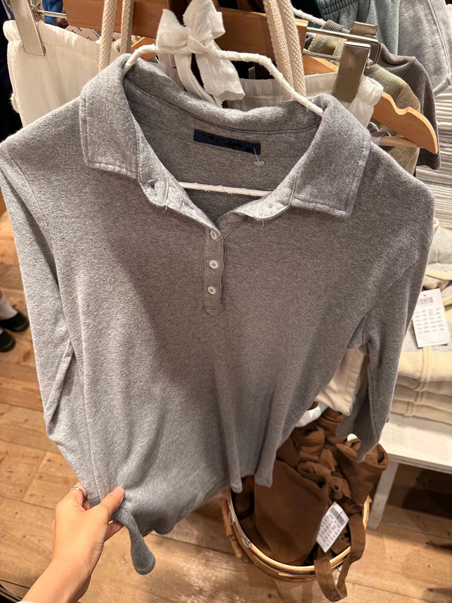 Vintage Navy Cotton Half Sleeve Button Tees Women Summer New Casual Turn-down Collar Tops Female Sweet Preppy Style T-shirts Y2K