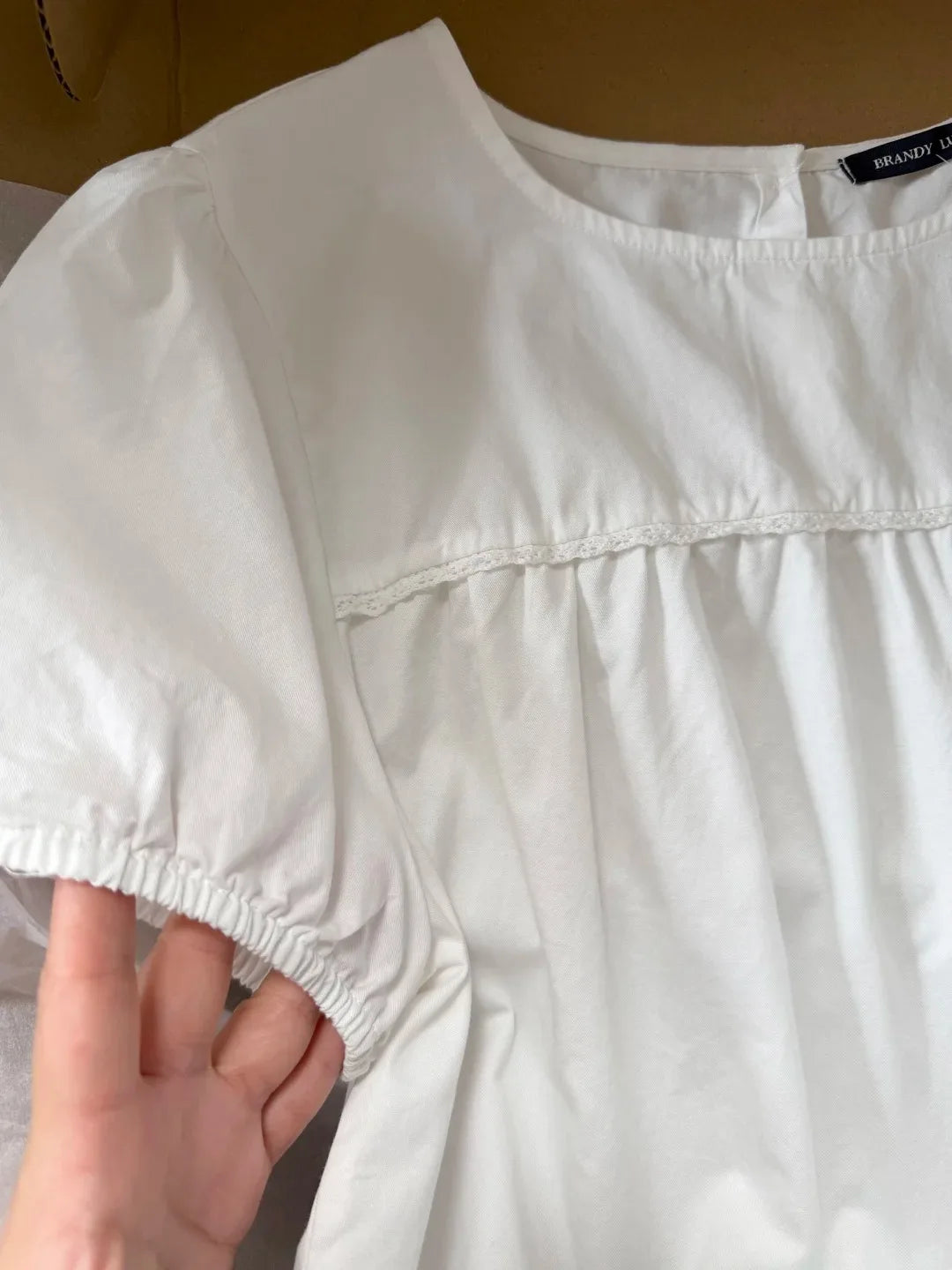 Chic White Puff Sleeve Dress Women Simple Casual Loose Ruffle Hem Cotton Dresses Y2K Clothes Cute Sweet Preppy Style Vestidos