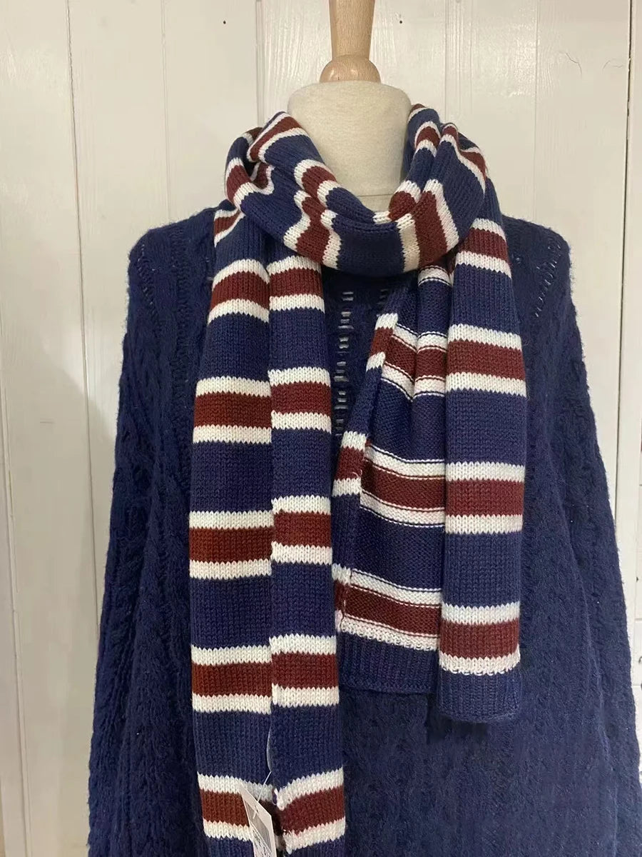 New Beige Tassel Twisted Flower Knitted Scarf Women Autumn Winter Unisex Thick Warm Solid Color Long Scarves Sweet Tassels Scarf