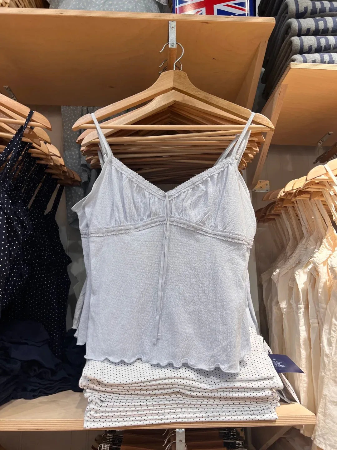 Vintage Solid Folds V-neck Tank Tops Women Summer Casual Slim Lace-up Sleeveless Vests Cute Preppy Style Simple Camisole Y2K
