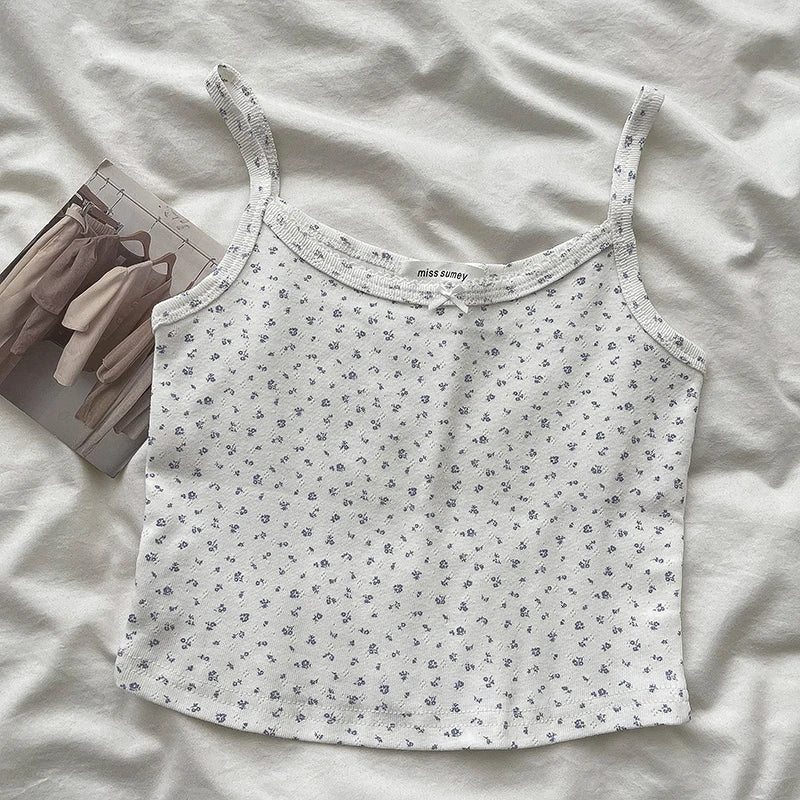 Lace Trim Solid Slim Eyelet Tank Tops Women Summer New Bow Preppy Style Sleeveless Vests Basic Sweet Cute Camisole Y2K Clothes