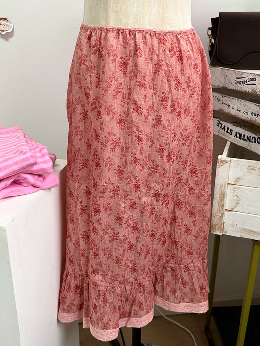 Red Floral High Waist A-line Skirt Women Summer Elegant Streetwear Casual Preppy Style  Mini Skirts Sweet Cute Vintage Falas Y2K