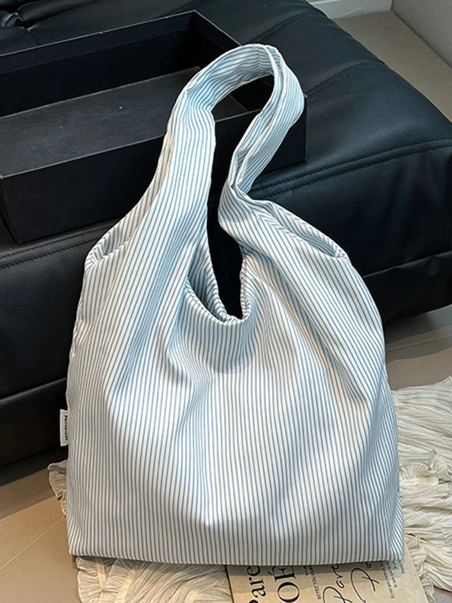 Korean Style Nylon Bag for Women Large Capacity Fashionable single-shoulder Tote Bag Sweet Cute Casual Students Underarm Bag Y2K