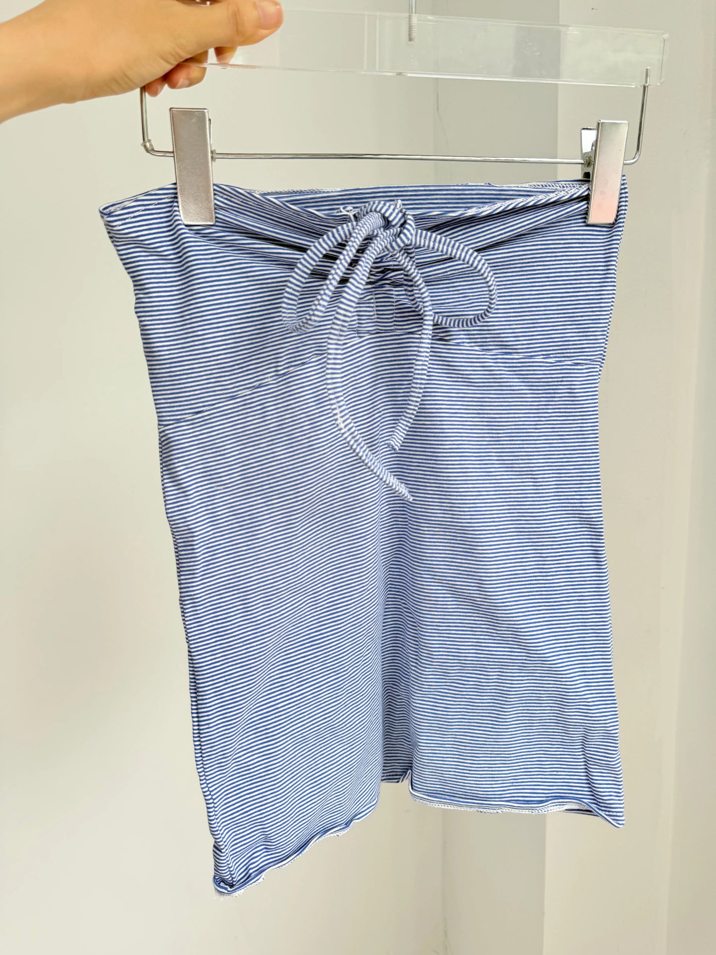 Cute White Drawstring Folds Strapless Tank Top Women Summer Cotton Slim All-match Camis Female Sweet Preppy Style Vest Y2K Tops