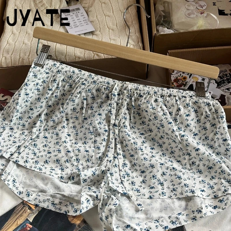 Fashion Drawstring Loose Straight Shorts Women Summer New Casual High Waist Home Underwear Preppy Style Vintage Chic Short Pants