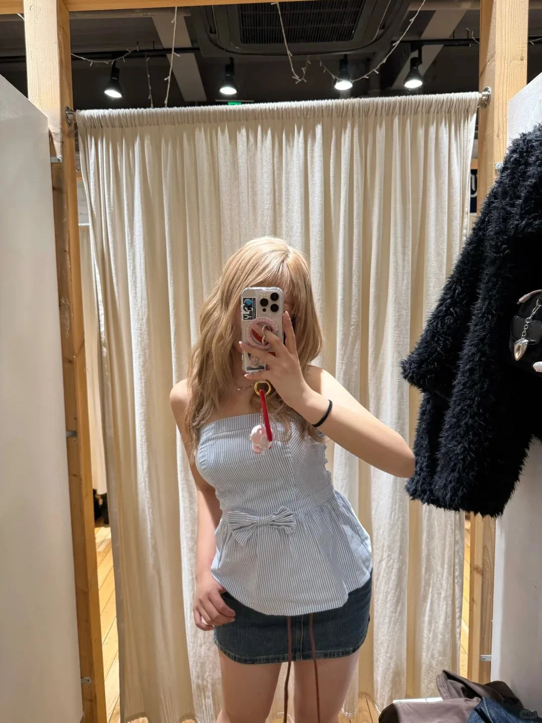 Bow Blue Striped Tube Top Women New Cute Strapless Cotton Sleeveless Vest Summer Preppy Style Sweet Casual Crop Tank Tops
