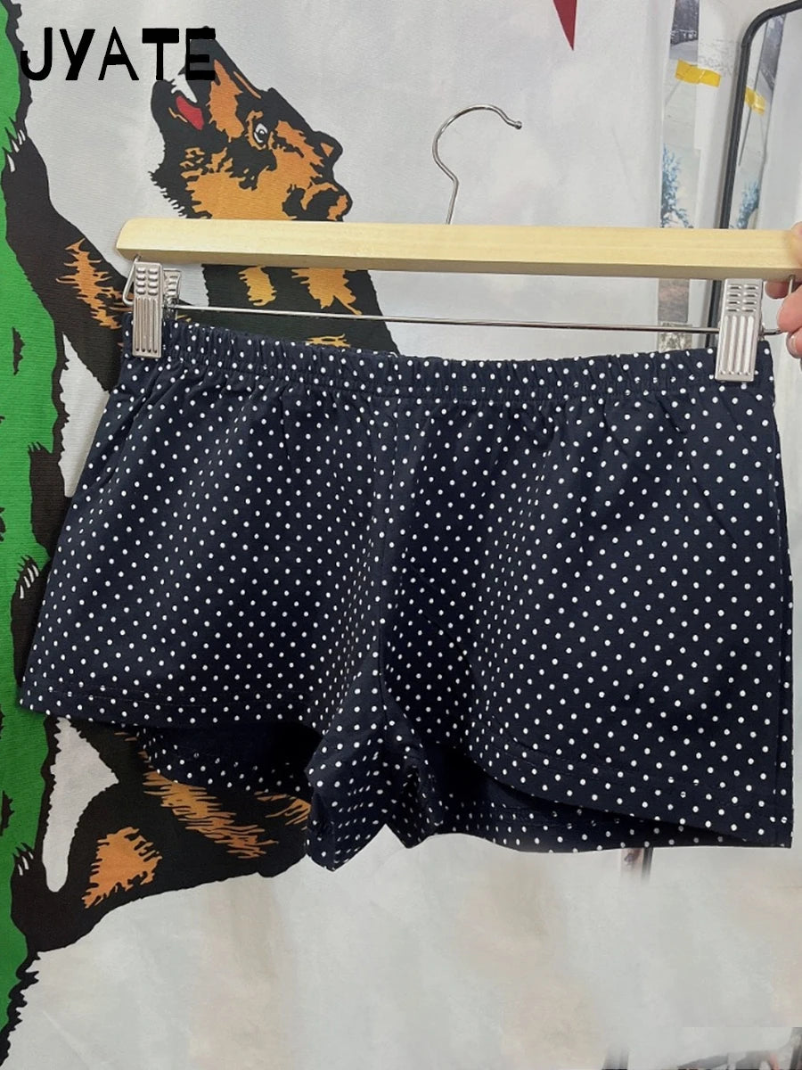 Harajuku Cute Dots Cotton Home Underwear Women 2024 New Streetwear Casual Elastic Waist Shorts Vintage Chic Sweet Short Pant Y2K