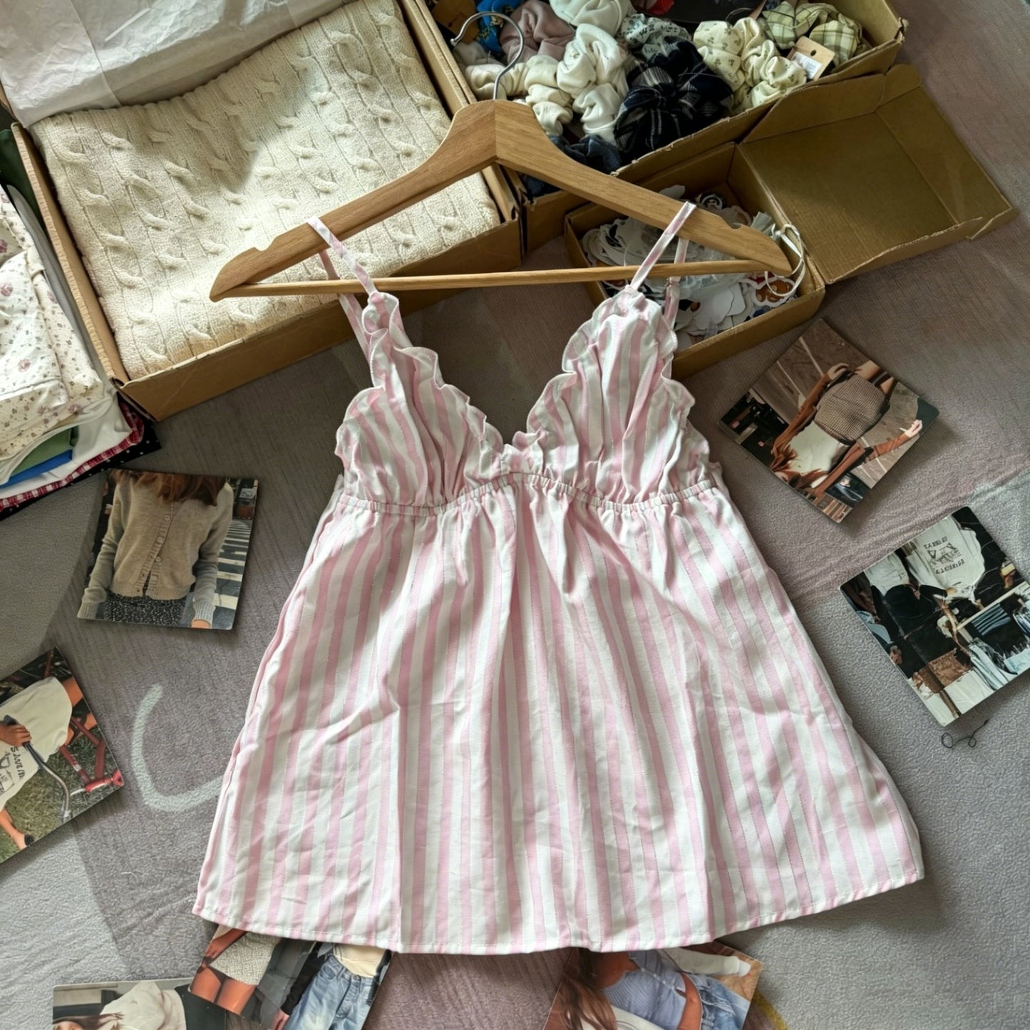 Pink Striped Puff Sleeves Tees Pretty Versatile Blouse